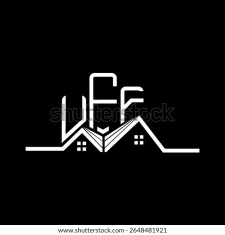 UFF Real State logo design, UFF simple and modern logo. UFF luxurious alphabet design  