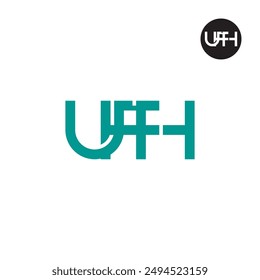 Diseño de monograma de letra de logotipo UFH