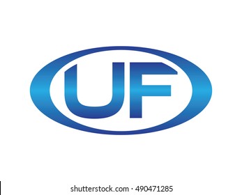 UF-letter abbreviations blue oval logo