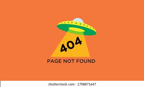 UFO 404 Error Warning Page for Website Development 4K size Background