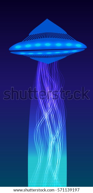 UFO abduction beam.\
illustration. use website, smart phone, tablet PC, printing fabric\
decoration etc