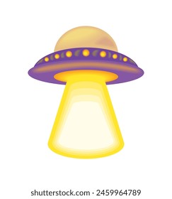 ufo abduction design isolated design