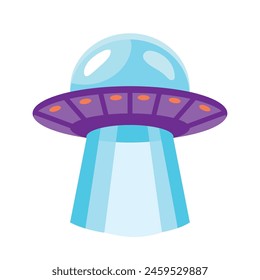 ufo abduction design isolated illustration