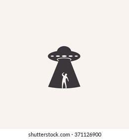 UFO abducts a person | icon