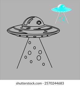 ufo abstract icon vector simple