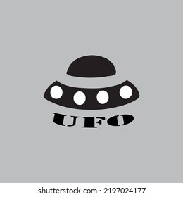 UFO aircraft icon vector illustration logo design