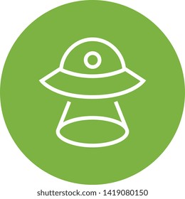 UFO Alien ET Flying Saucer Outline Icon