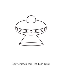 ufo alienígena disco voador símbolo emoji ícone ícone ícone ilustração vetor