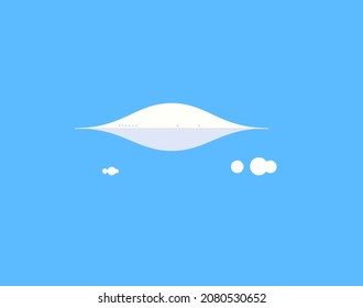 ufo alien flying saucer in the sky flying alone