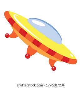 Icono alienígena Ufo. Dibujo del icono del vector alienígena ufo para el diseño web aislado en fondo blanco