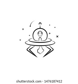 Ufo, alien icon. Element of hand draw ufo icon