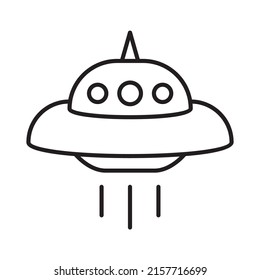 Ufo alien icon or simple ufo alien vector illustration for space icon or logo template