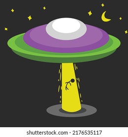 Ufo Alien Illustration Mascot Art, Mascot Logo.