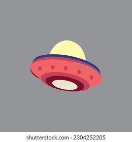 ufo alien ship related icon isolated on background,space illustration