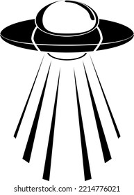 Ufo alien ship vector flat icon