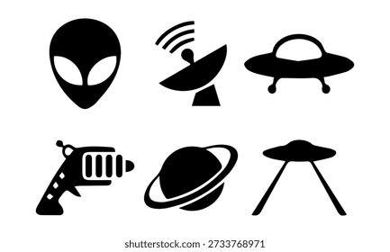 UFO Alien Space Icon Collection