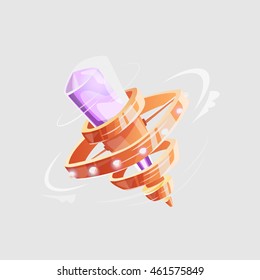 Ufo - Alien spaceship.  element for design games development