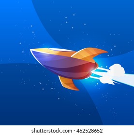 Ufo - Alien spaceship.  element for design games development. Flying Saucer, spacecrafts from alien invaders, futuristic shapes