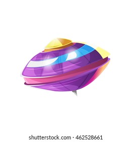 Ufo - Alien spaceship.  element for design games development. Flying Saucer, spacecrafts from alien invaders, futuristic shapes