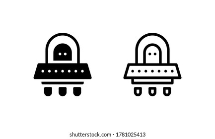 UFO alien spaceship Icon, Logo, Vector
