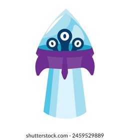 ufo alien spaceship isolated design