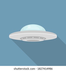 UFO - alien spaceship isolated on  background. Vector illustration. Eps 10.