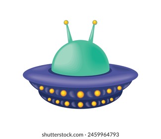 ufo alien vehicle isolated design