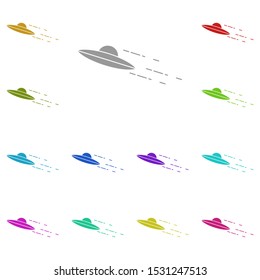 UFO, aliens multi color icon. Simple glyph, flat vector of universal icons for UI and UX, website or mobile application