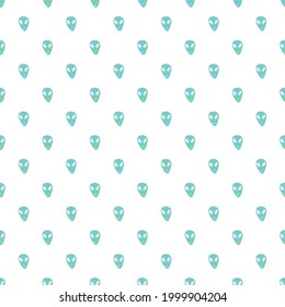 Ufo and aliens Seamless pattern. Cute Doodles space ships sketch. Hand drawn Cartoon Vector illustration.