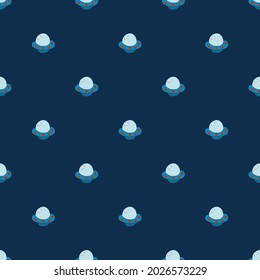 Ufo and aliens Seamless pattern. Cute Doodles space ships sketch. Hand drawn Cartoon Vector illustration.