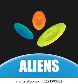 ufo aliens vector