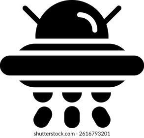 UFO Archive Glyph Vector Icon Design