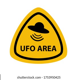 ufo area sign on white background