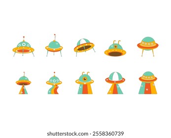 Ufo Art Design Element Set