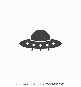 UFO black solid vecor icon