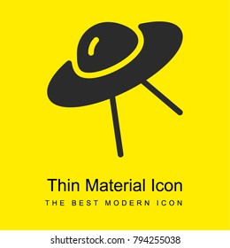 Ufo bright yellow material minimal icon or logo design