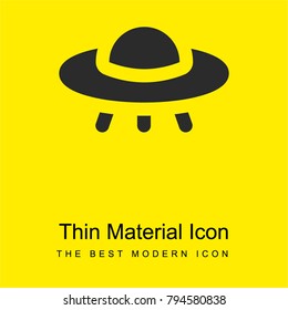 Ufo bright yellow material minimal icon or logo design