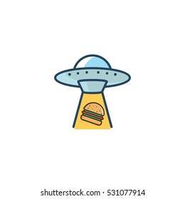 Ufo Burger Vector Logo Design Element