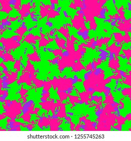 UFO camouflage of various shades of green, pink and purple colors. It is a colorful seamless pattern that can be used as a camo print for clothing and background and backdrop or computer wallpaper