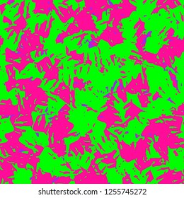 UFO camouflage of various shades of green, pink and purple colors. It is a colorful seamless pattern that can be used as a camo print for clothing and background and backdrop or computer wallpaper