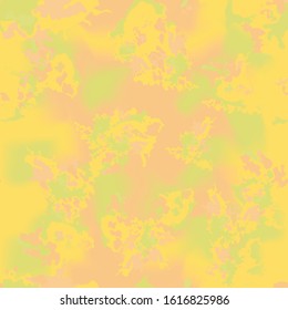 UFO camouflage of various shades of green, orange and yellow colors. It is a colorful seamless pattern that can be used as a camo print for clothing and background and backdrop or computer wallpaper