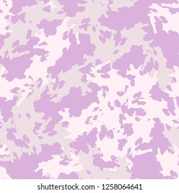 UFO camouflage of various shades of pink color. It is a colorful seamless pattern that can be used as a camo print for clothing and background and backdrop or computer wallpaper