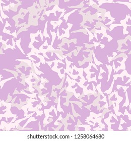 UFO camouflage of various shades of pink color. It is a colorful seamless pattern that can be used as a camo print for clothing and background and backdrop or computer wallpaper