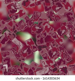 UFO camouflage of various shades of red and green colors. It is a colorful seamless pattern that can be used as a camo print for clothing and background and backdrop or computer wallpaper