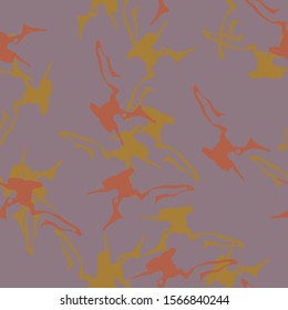 UFO camouflage of various shades of toadstool, mango and chai tea colors. It is a colorful seamless pattern that can be used as a camo print for clothing and background and backdrop or wallpaper