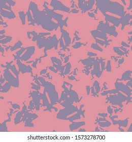 UFO camouflage of various shades of violet and pink colors. It is a colorful seamless pattern that can be used as a camo print for clothing and background and backdrop or computer wallpaper