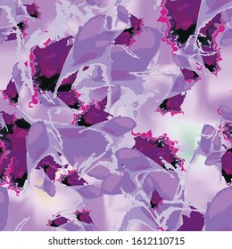 UFO camouflage of various shades of violet, blue and wine colors. It is a colorful seamless pattern that can be used as a camo print for clothing and background and backdrop or computer wallpaper