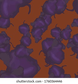 UFO camouflage of various shades of violet and brown colors. It is a colorful seamless pattern that can be used as a camo print for clothing and background and backdrop or computer wallpaper