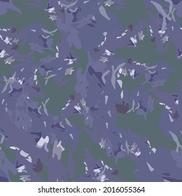 UFO camouflage of various shades of violet, green, grey and blue colors. It is a colorful seamless pattern that can be used as a camo print for clothing and background and backdrop 