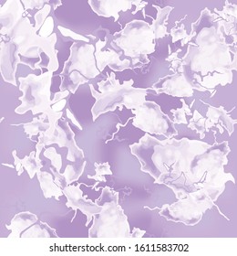 UFO camouflage of various shades of white, pink and violet colors. It is a colorful seamless pattern that can be used as a camo print for clothing and background and backdrop or computer wallpaper